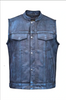 Men's Real Leather Biker Vest