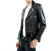 Genuine Leather Studded Biker Jacket Men's