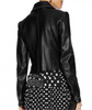 Genuine Leather Women's Studded Biker Jacket