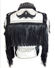 Tribal Punk Leather Jacket Studded Fringes