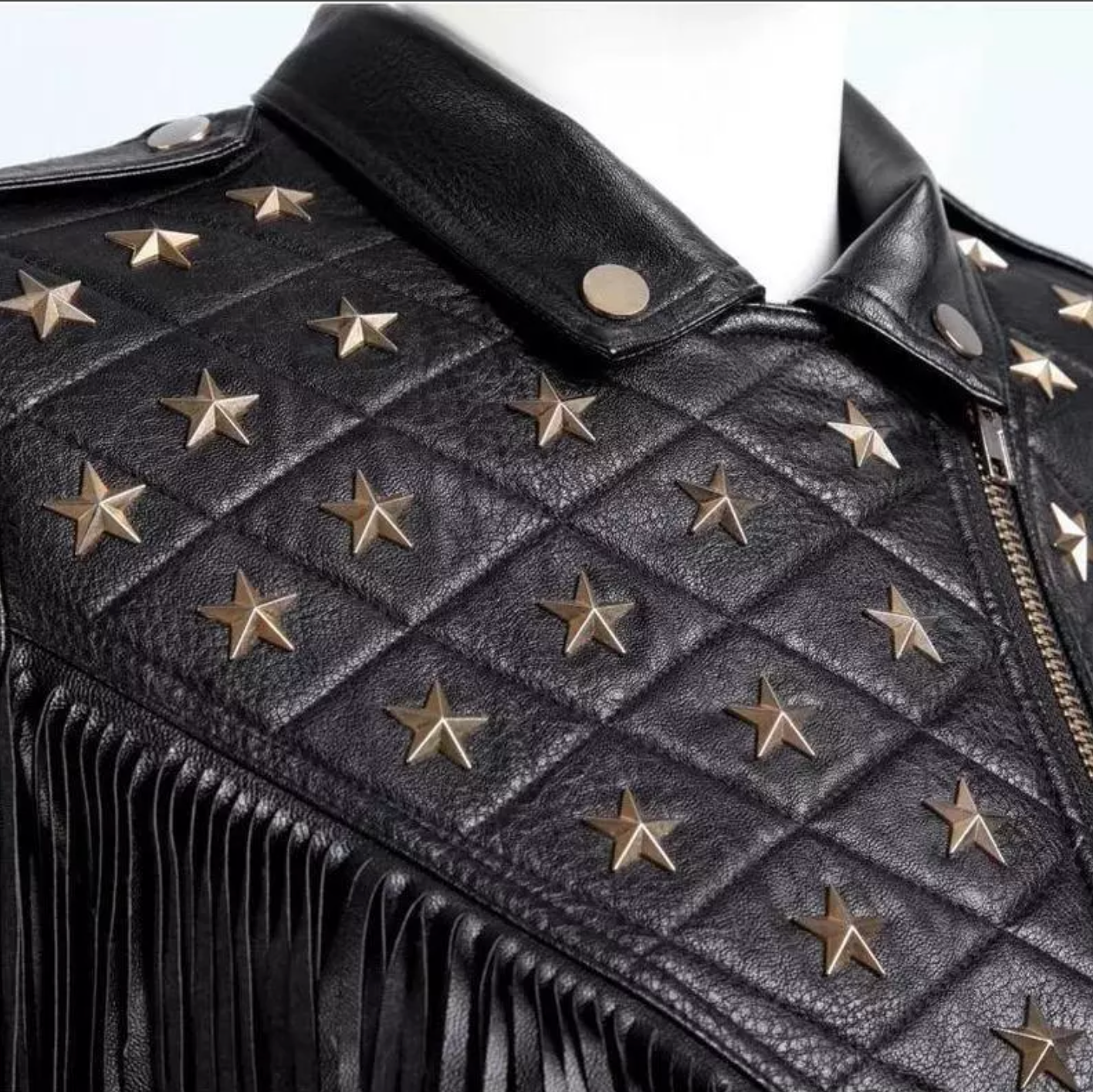 Women's Studded Leather Racer Jacket