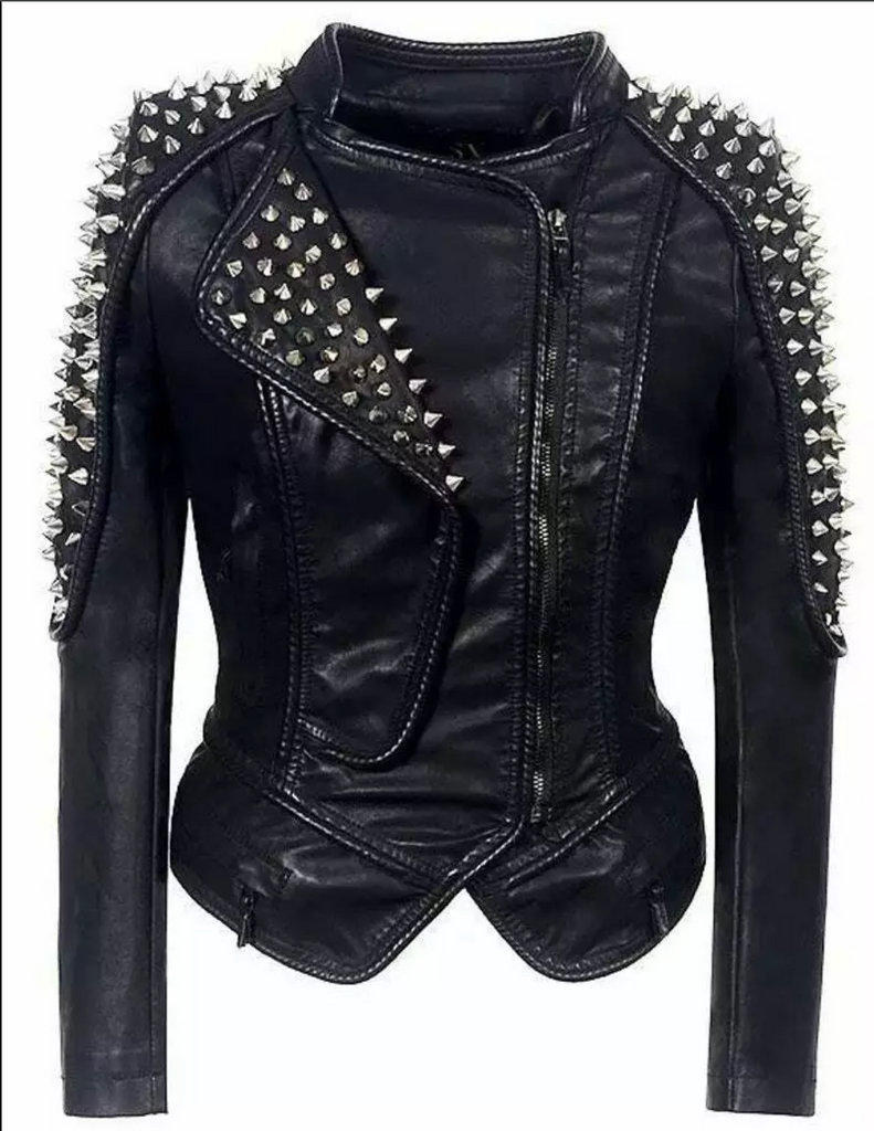 Women's Studded Leather Racer Jacket