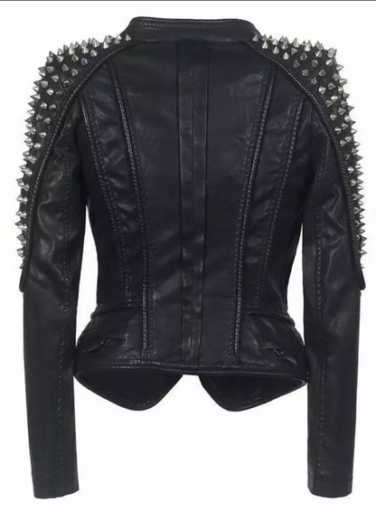 Women's Studded Leather Racer Jacket