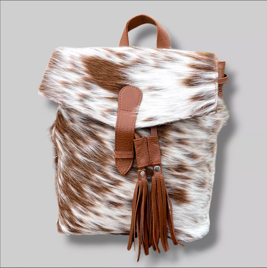 Genuine Real Hair On Cowhide Backpack