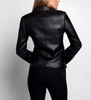 Genuine Leather Women's Party Causal Blazer