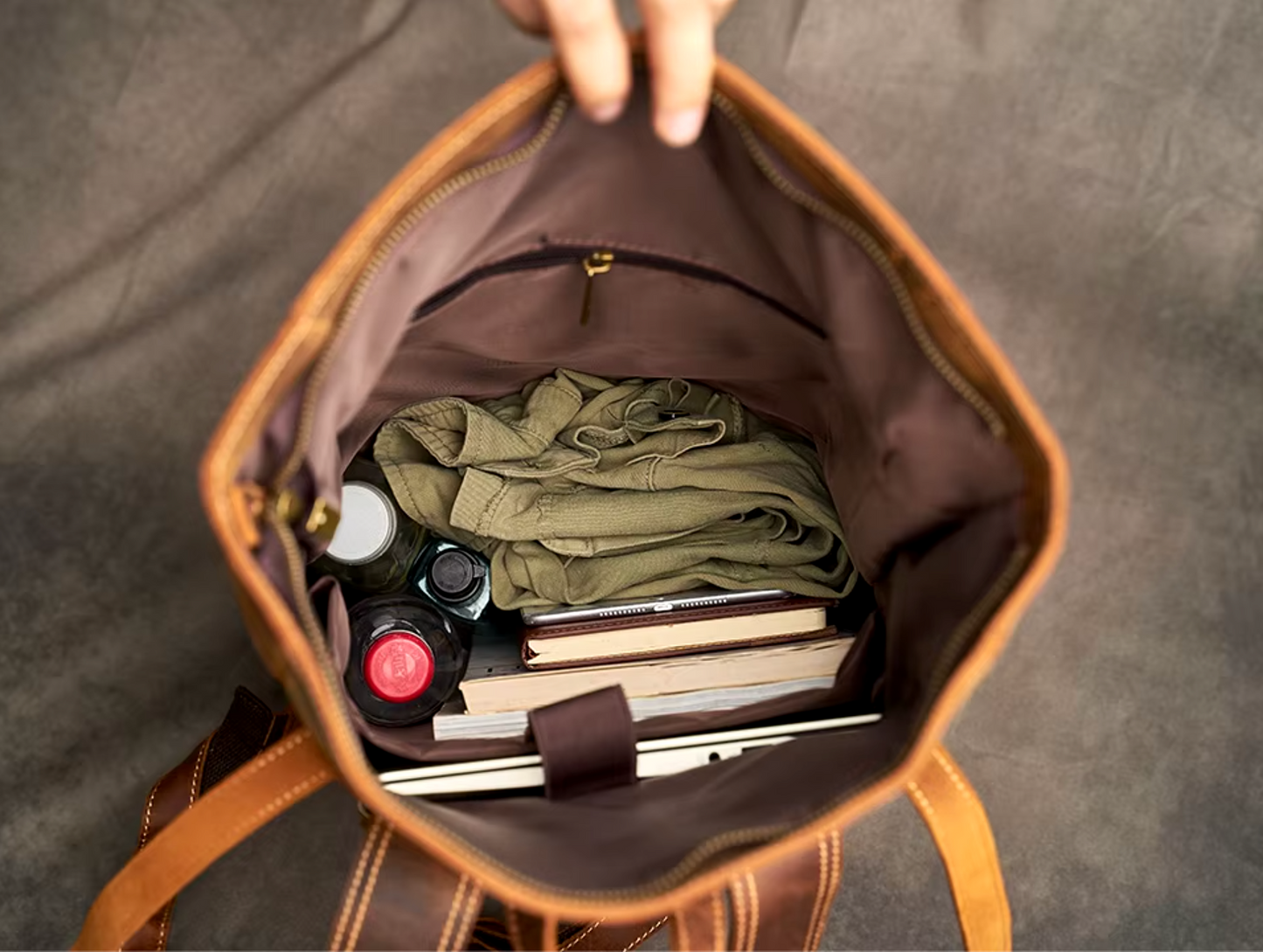 Genuine Leather Men's Office Backpack