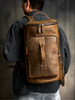 Genuine Leather Duffle Backpack