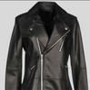 Genuine Leather Women's Long Trench Jacket