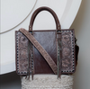 Embossed Tooled Leather Tote Purse