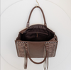 Embossed Tooled Leather Tote Purse