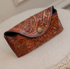 Tooled Leather Engraved Sunglasses Case