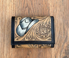 Engraved Tooled Leather Wallet For Men