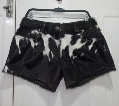 Women Cow Hide Shorts