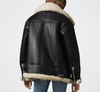 fur collar leather jacket women's