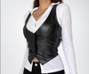 skinny leather vest women's