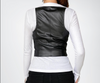 skinny leather vest women's