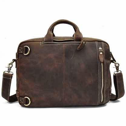 Crazy Horse Leather Laptop Backpack