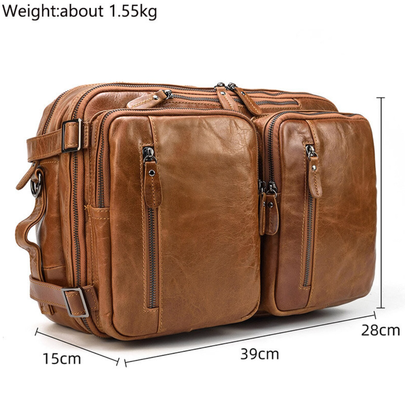 Crazy Horse Leather Laptop Backpack