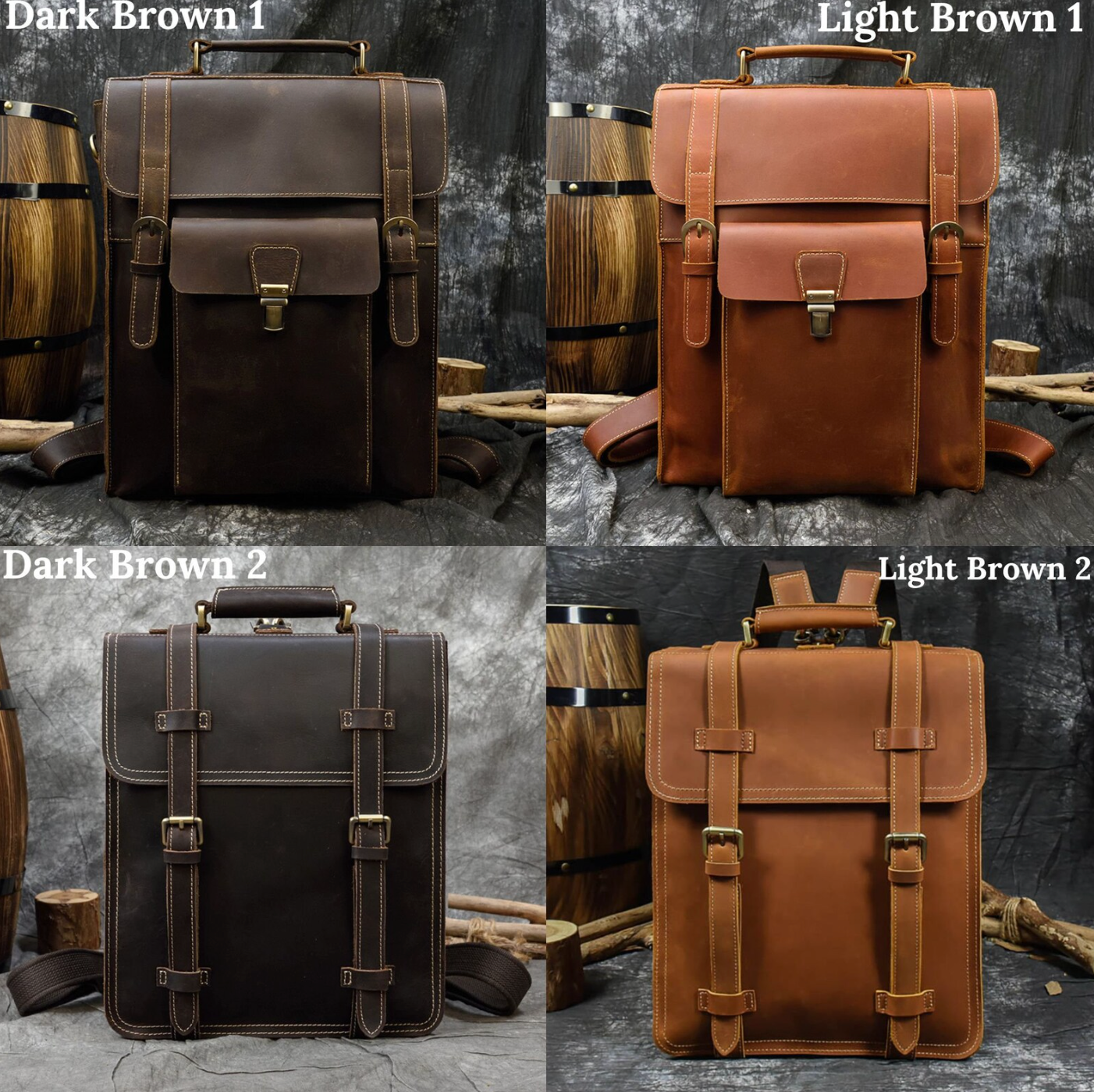 All genuine leather backpack