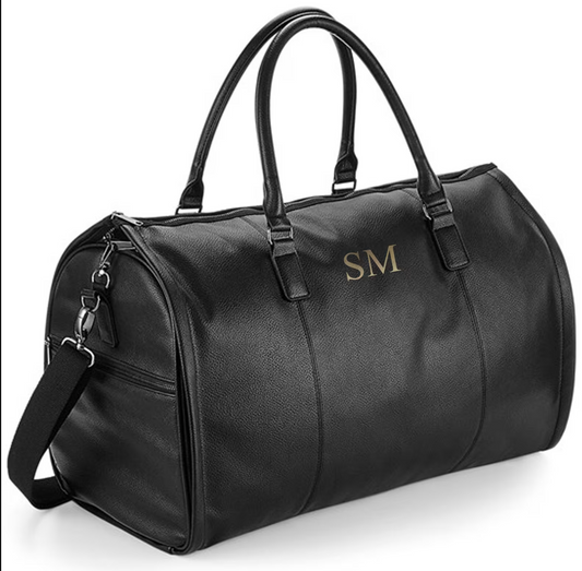 real leather convertible garment bag