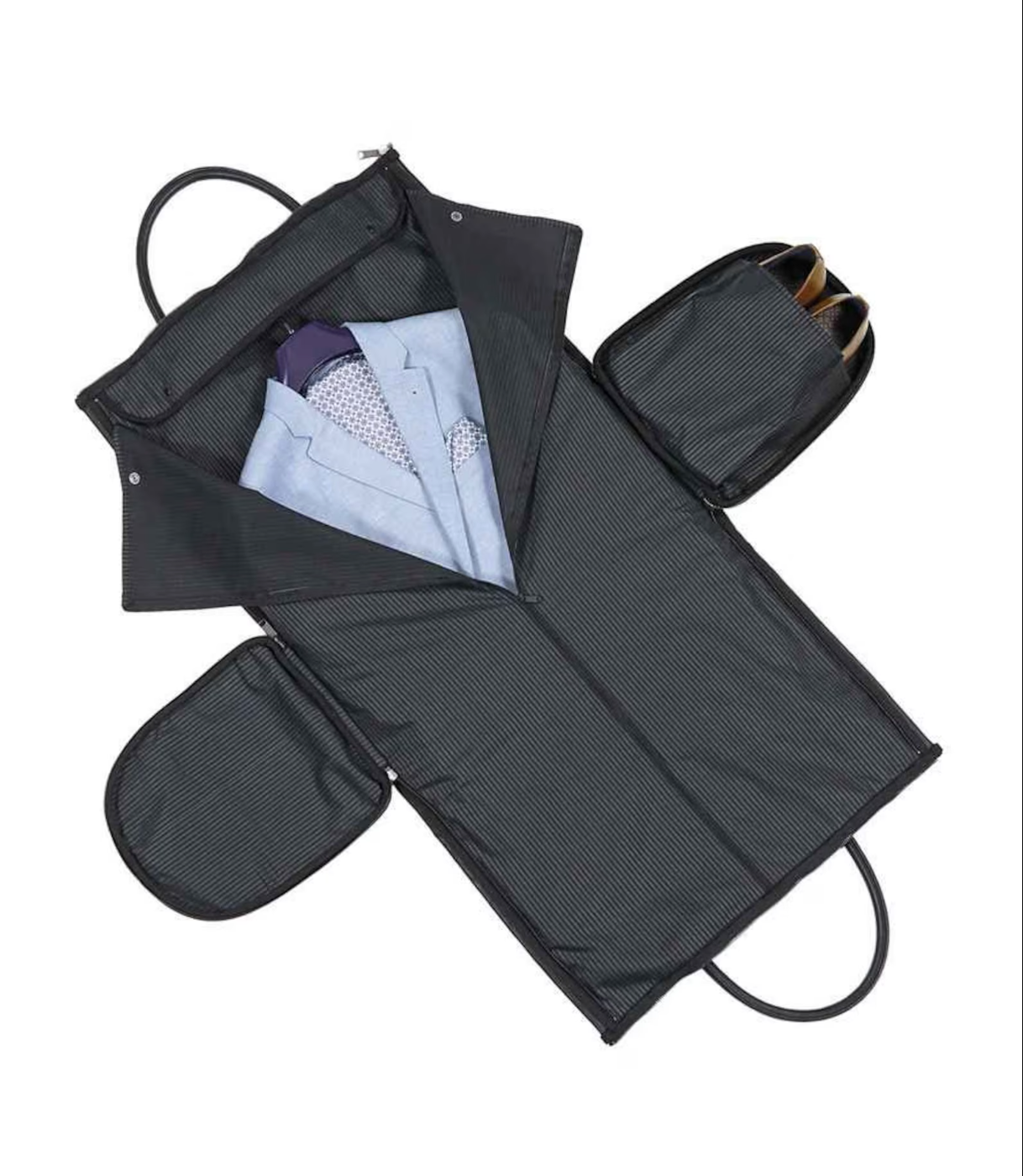 real leather convertible garment bag