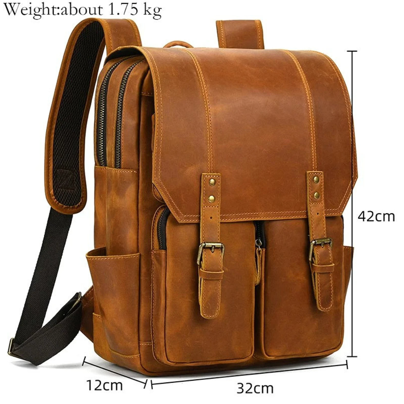 Real Leather Backpack Laptop Bag