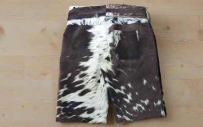 Men Cowhide Shorts Hair On Cow Hide