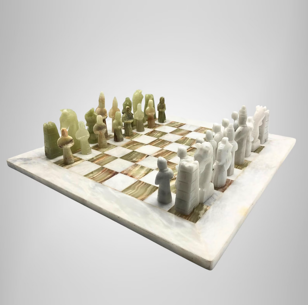 Japanese Green Onyx Chess