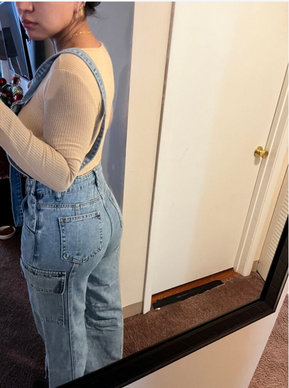 Denim Jumpsuit Overall For Women