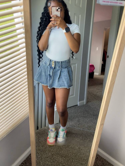 denim mini skirts women