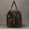 Mens Brown Leather Overnight Bag for Travel