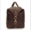 Dark Brown Leather Overnight Bag Travel Duffle