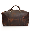 Dark Brown Leather Overnight Bag Travel Duffle