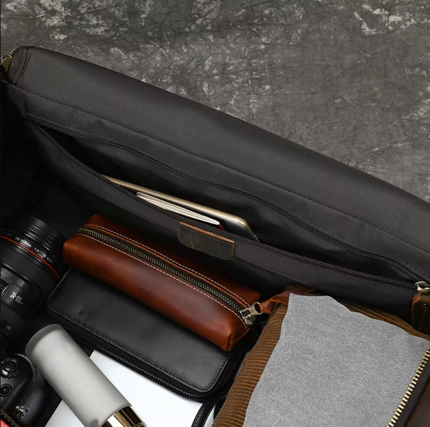Genuine Leather Duffle Bag Mens Travel Overnight Gym Bag