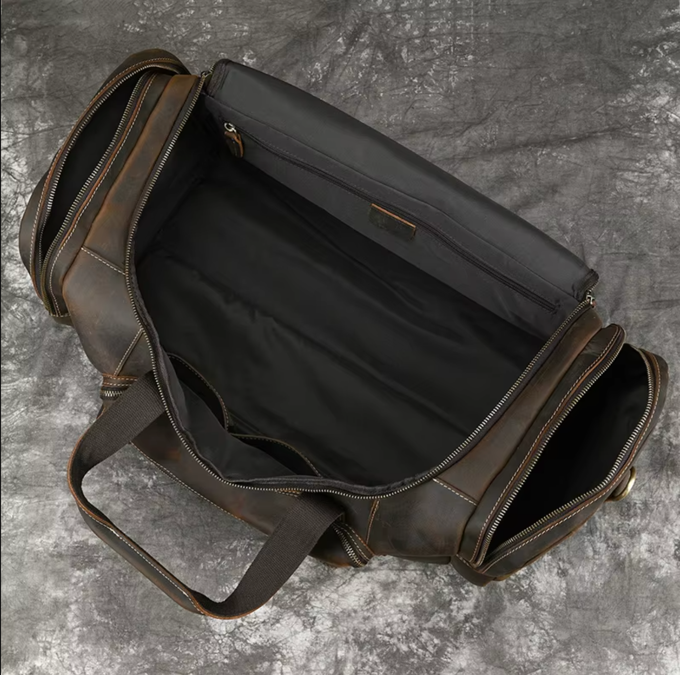Genuine Leather Duffle Bag Mens Travel Overnight Gym Bag