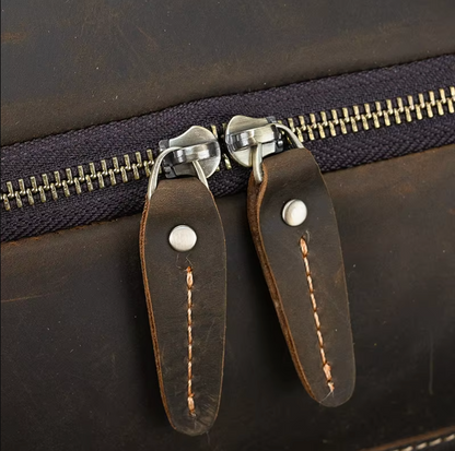 Genuine Leather Duffle Bag Mens Travel Overnight Gym Bag
