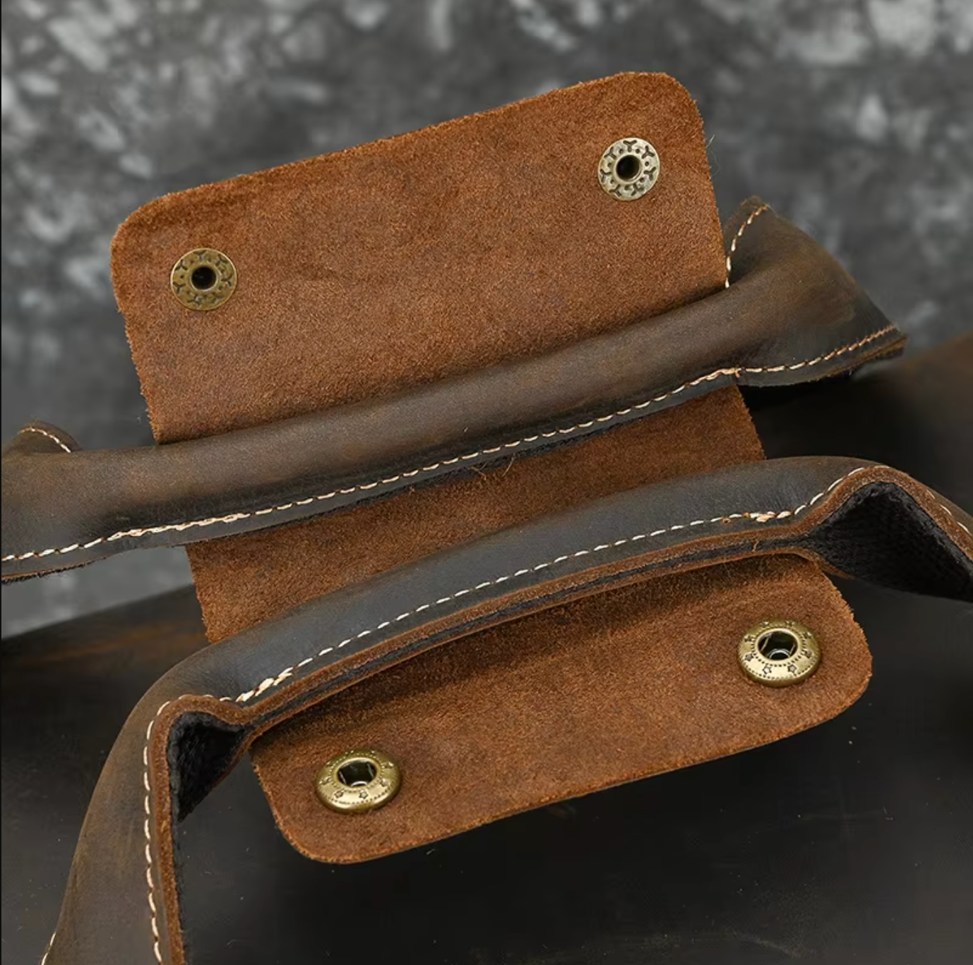 Genuine Leather Duffle Bag Mens Travel Overnight Gym Bag