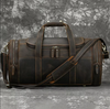 Men's Leather Duffle Bag For Travel, Overnight & Gym