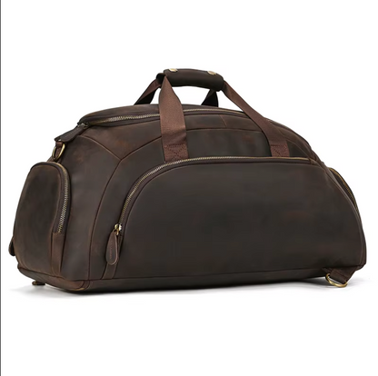 Leather Travel Weekender Bag