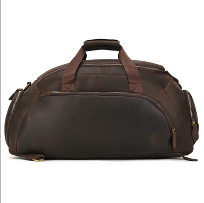 Leather Travel Weekender Bag