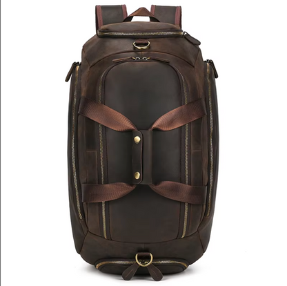 Leather Travel Weekender Bag