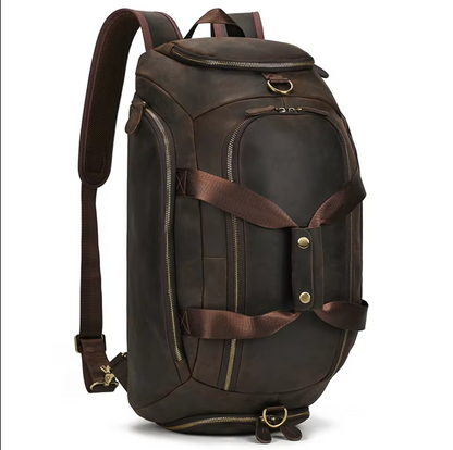 Leather Travel Weekender Bag