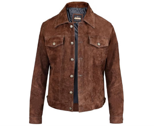 mens suede trucker jacket shirts