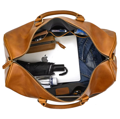 Leather Travel Business Duffle Bag