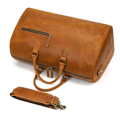 Leather Travel Business Duffle Bag