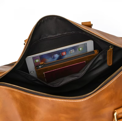 Leather Travel Business Duffle Bag