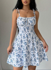 sleeveless sundress with tie shoulder straps