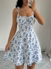 sleeveless sundress with tie shoulder straps