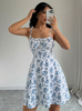 sleeveless sundress with tie shoulder straps