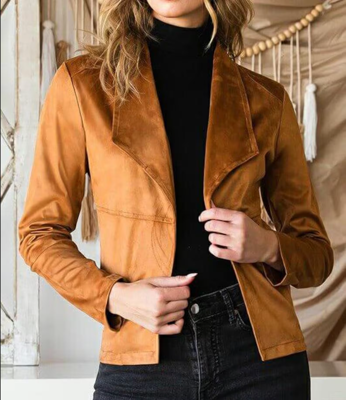 Women's Vintage Brown Suede Leather Jacket